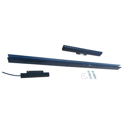Set of LED strip lights with connectors on a white background