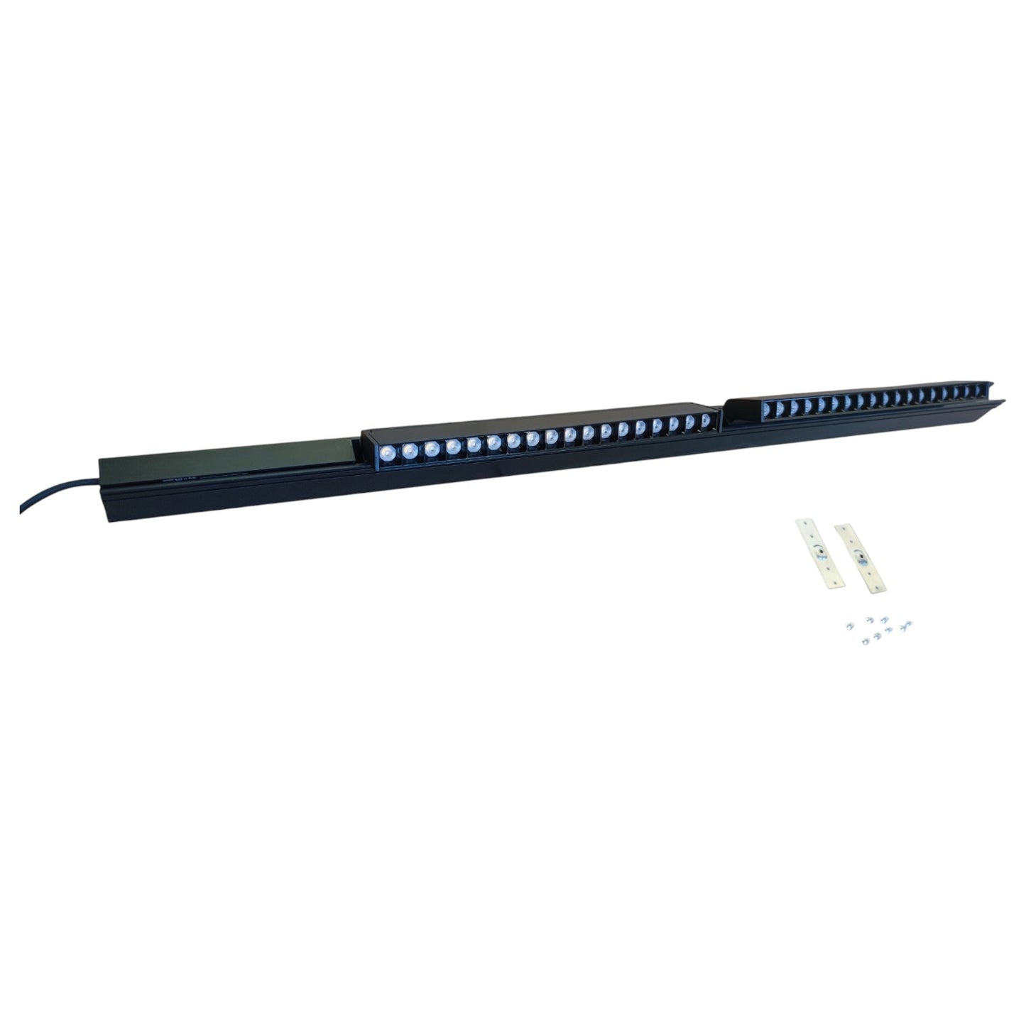 LED light bar with connectors on a white background