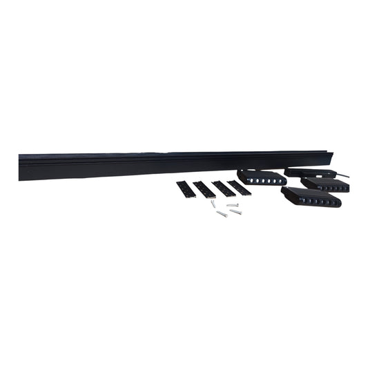 Black mechanical component on a white background