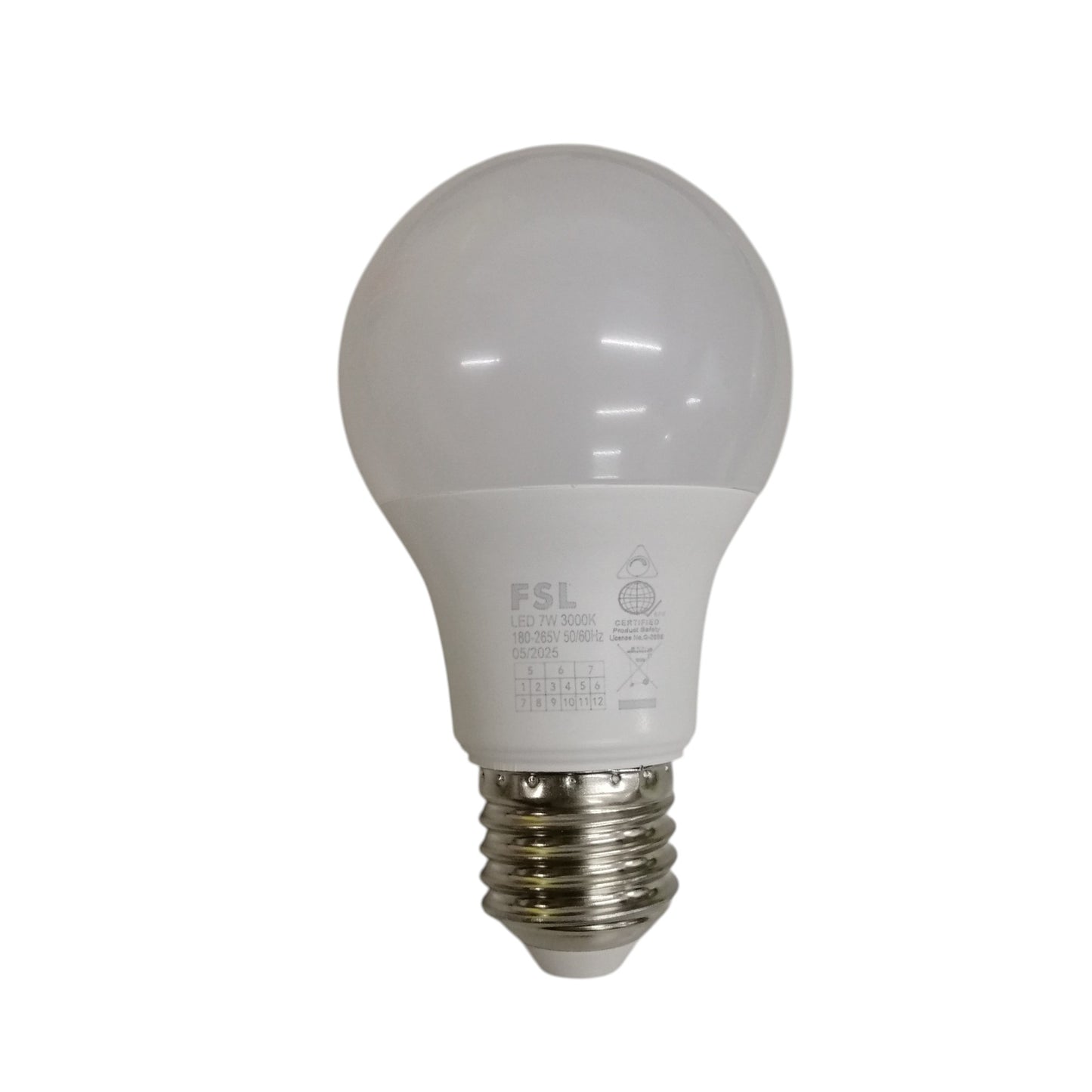 FSL Dimmable LED Bulb 7W 180-265V Warm White Lm500 BA60D-7WW 3000K