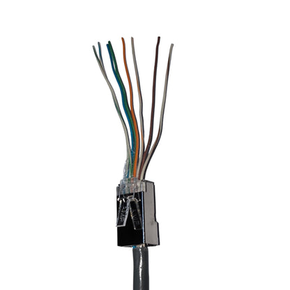 AMP CAT6E RJ45 Shielded Metal Connector Pass Through Type ( 5PCS) Per Order