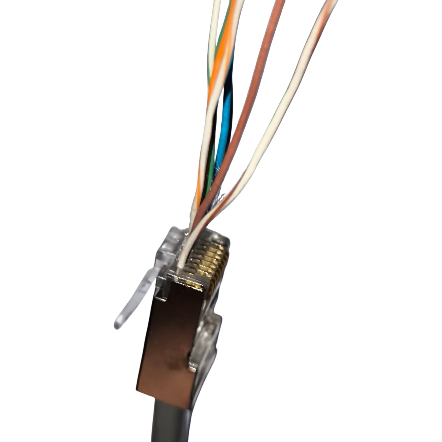 AMP CAT6E RJ45 Shielded Metal Connector Pass Through Type ( 5PCS) Per Order