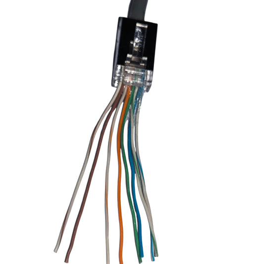 AMP CAT6E RJ45 Shielded Metal Connector Pass Through Type