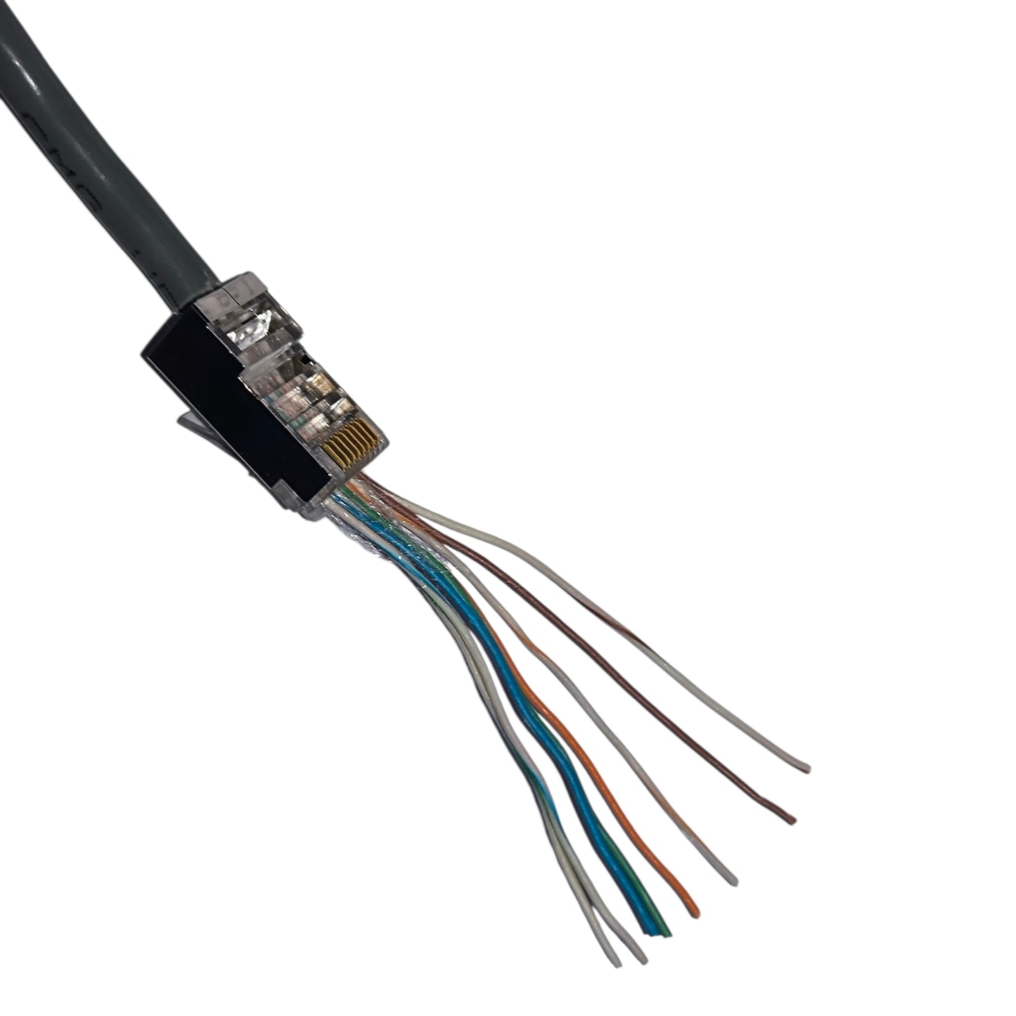 AMP CAT6E RJ45 Shielded Metal Connector Pass Through Type ( 5PCS) Per Order