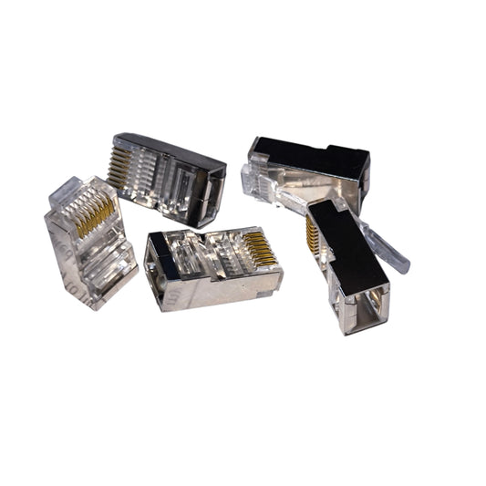 AMP CAT6E RJ45 Shielded Metal Connector Pass Through Type ( 5PCS) Per Order