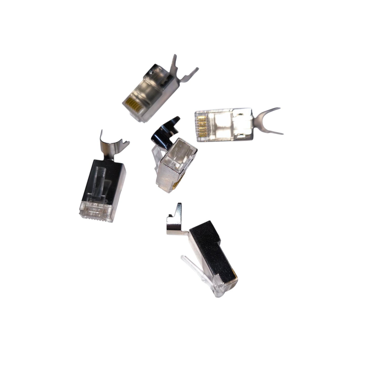 AMP CAT 7 RJ45 Connector Shielded Metal Pass Through ( 100PCS) Per Order
