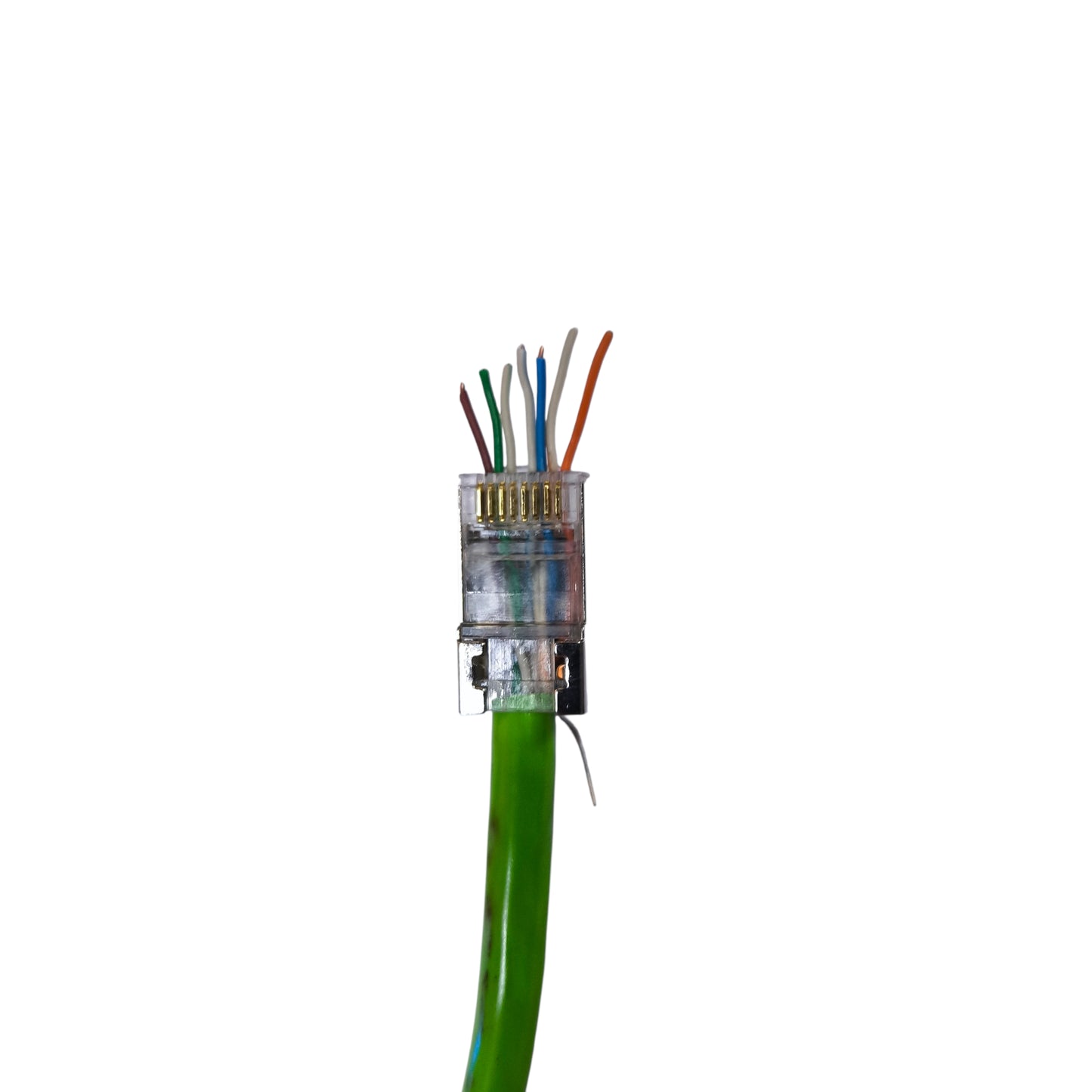 AMP CAT 7 RJ45 Connector Shielded Metal Pass Through Type
