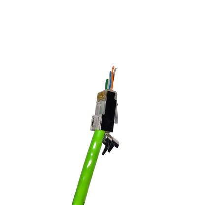 AMP CAT 7 RJ45 Connector Shielded Metal Pass Through ( 100PCS) Per Order