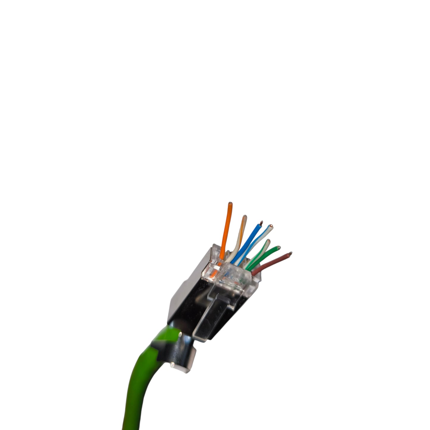 AMP CAT 7 RJ45 Connector Shielded Metal Pass Through Type