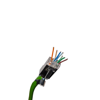 AMP CAT 7 RJ45 Connector Shielded Metal Pass Through Type