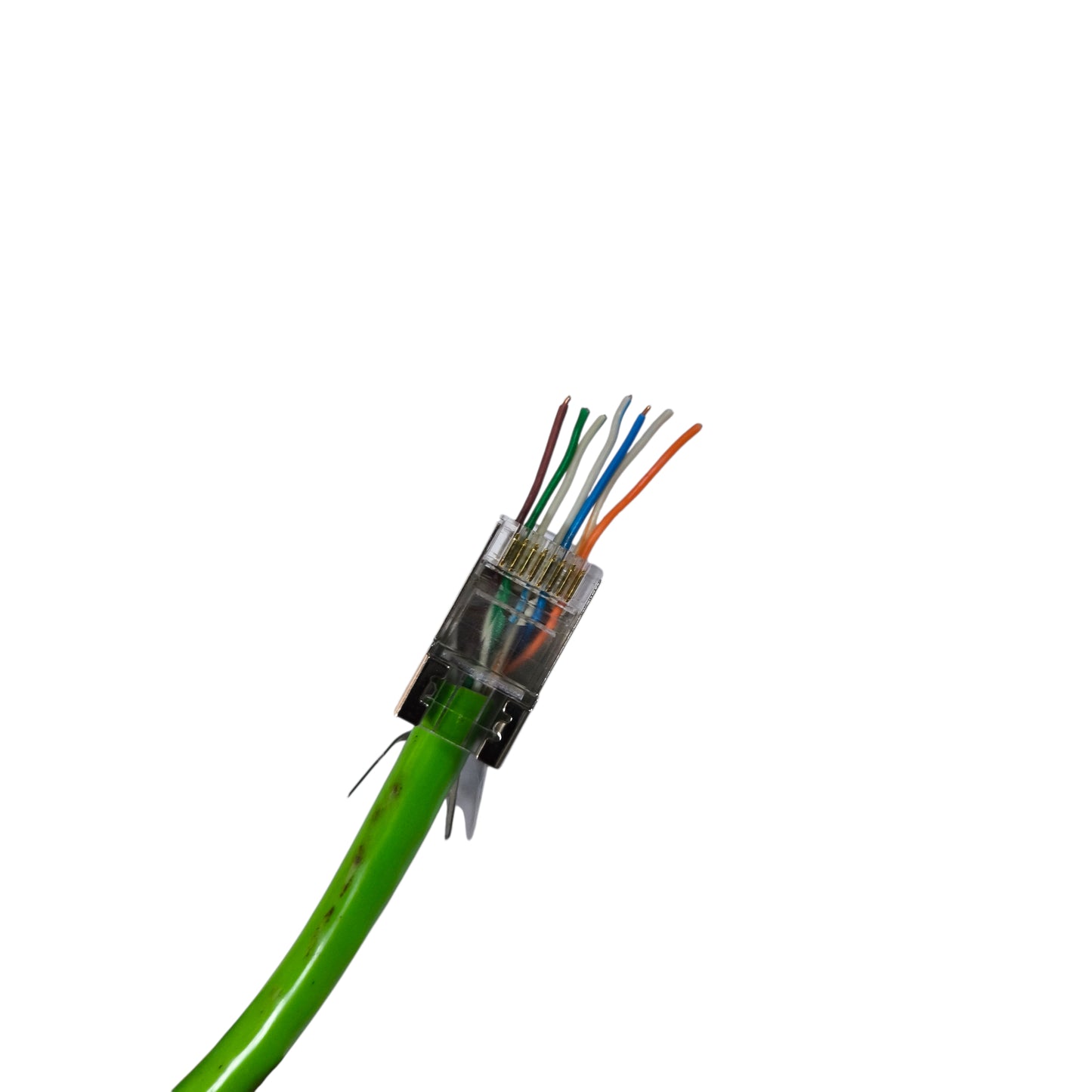 AMP CAT 7 RJ45 Connector Shielded Metal Pass Through ( 100PCS) Per Order