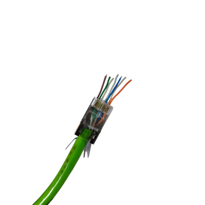 AMP CAT 7 RJ45 Connector Shielded Metal Pass Through ( 100PCS) Per Order