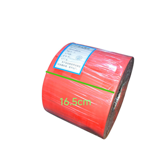 Heat Shrinkable Tube 100mm Red 16.5cm Width 1:2 Ratio 125 Degrees Celsius 1000V 1 Meter Per Order 25 Meters Per Roll