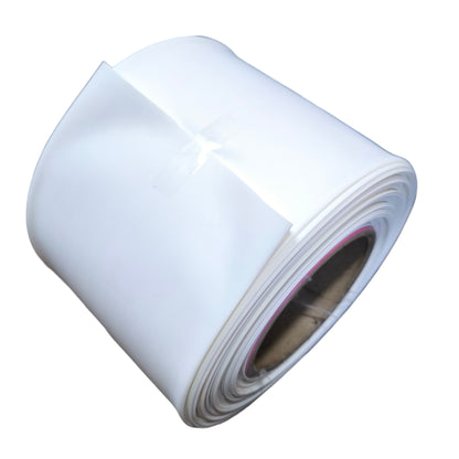Heat Shrinkable Tube 100mm White 16.5cm Width 1:2 Ratio 125 Degrees Celsius 1000V 1 Meter Per Order 25 Meters Per Roll