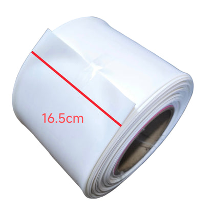 Heat Shrinkable Tube 100mm White 16.5cm Width 1:2 Ratio 125 Degrees Celsius 1000V 1 Meter Per Order 25 Meters Per Roll