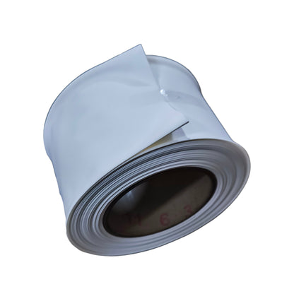 Heat Shrinkable Tube 70mm White 1 Meter Per Order 125 Degrees Celsius 2:1 Ratio 1000V Insulation 25 Meters Per Roll