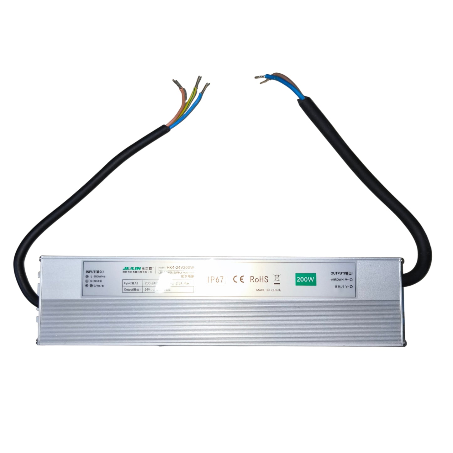 Jeilin Waterproof Power Supply 24V 200W / 24VDC 8.23A 220V Input 60HZ HK4-24V200W