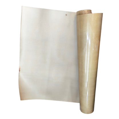 Roll of white vinyl wrap on a white background