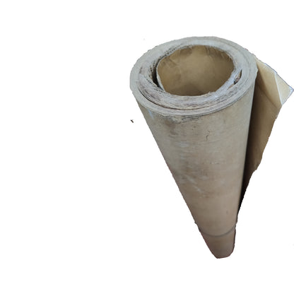 Roll of beige paper on a white background