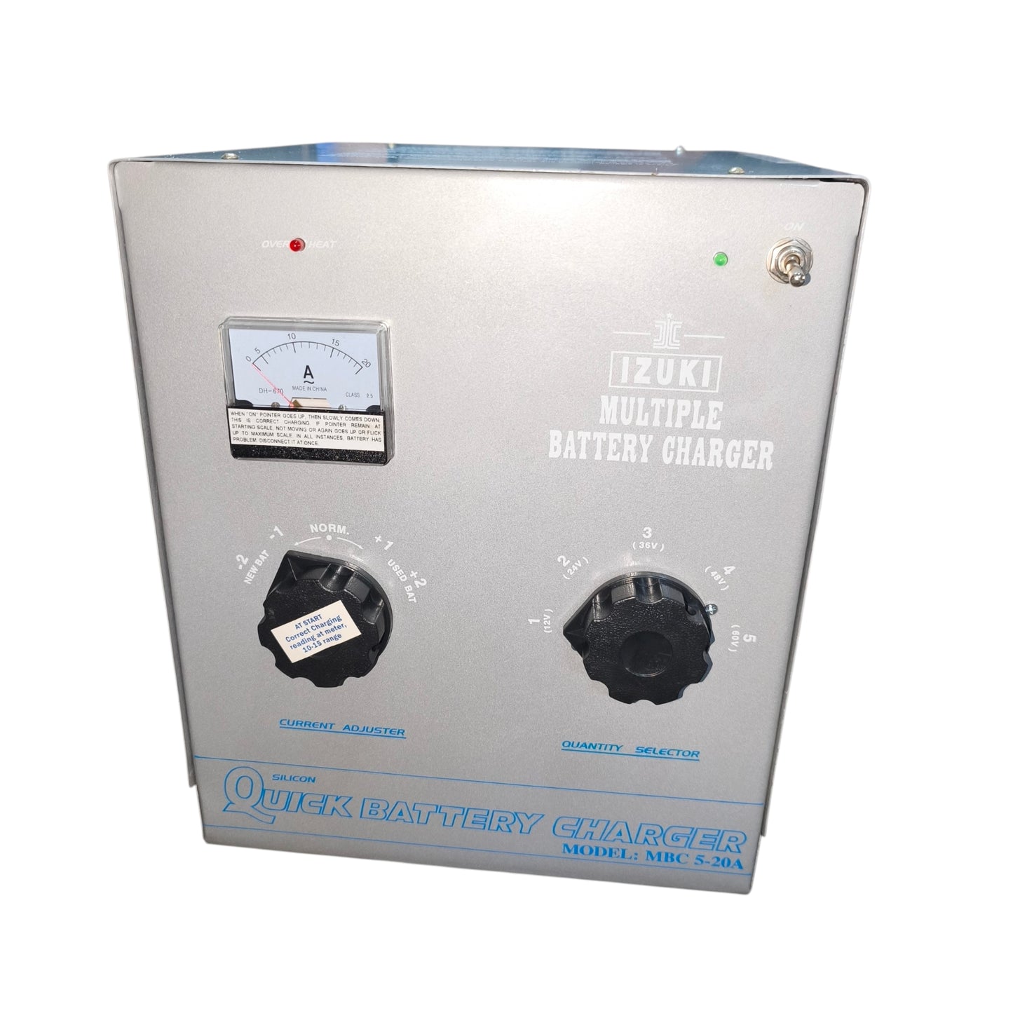 Izuki 30A Multiple Battery Charger 5pcs - 12V with Ampere Meter MBC-5-20A Electx Electrical SUpply