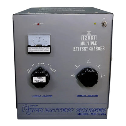 Izuki 30A Multiple Battery Charger 5pcs - 12V with Ampere Meter MBC-5-20A