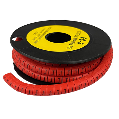 Grippes (J) Cable Marker Red 5.0mm to 7.2mm 350pcs