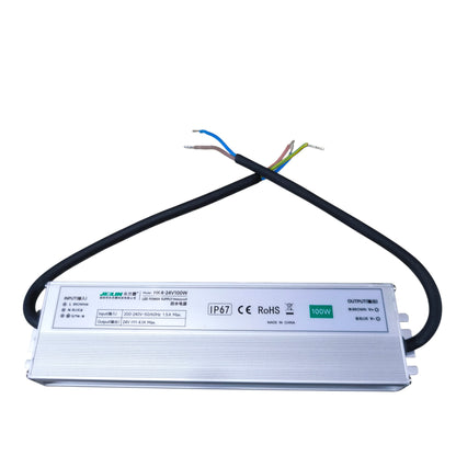 LED power supply with cables on a white background