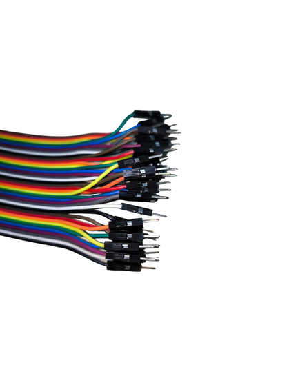 26 AWG male to female jumper wires in various colors for versatile electrical connections
