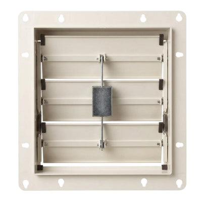 A square metal vent cover with horizontal slats, a central filter, and mounting holes around the frame, shown against a plain white background.