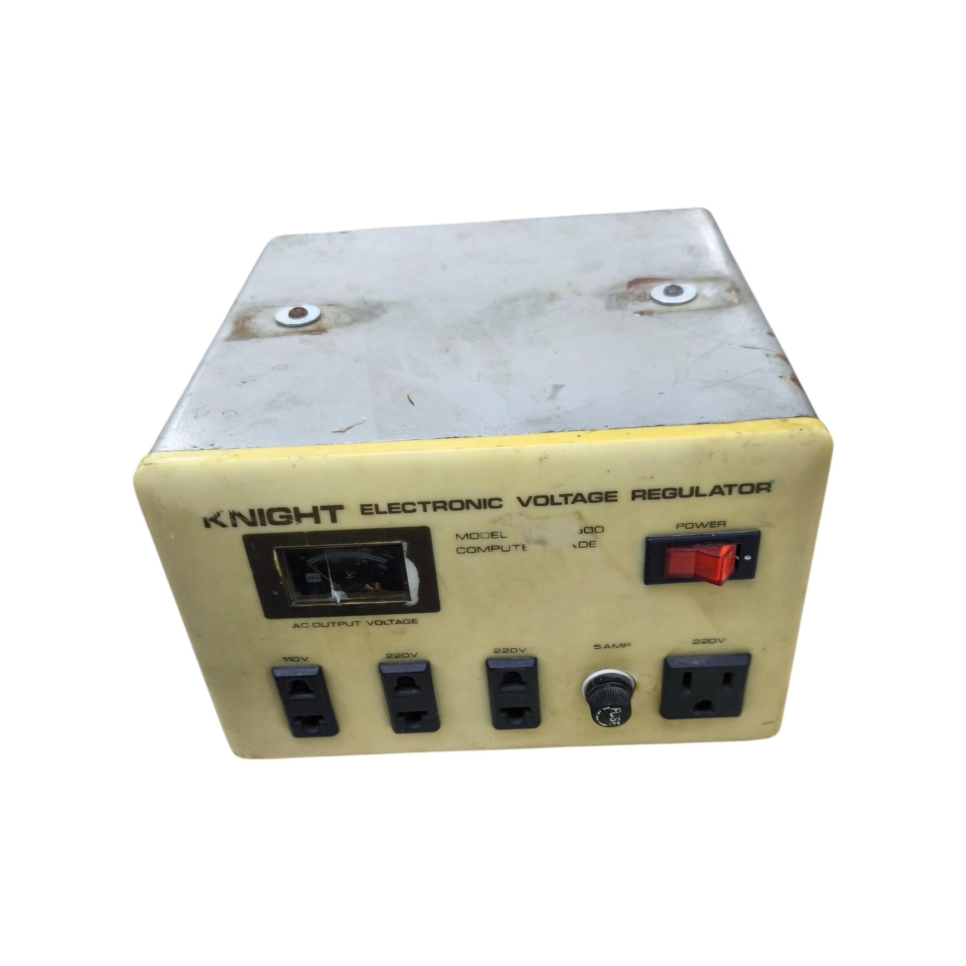 Knight electronic voltage regulator on a white background