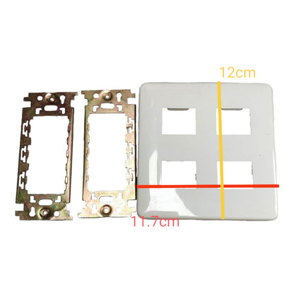 Kopez 4 Gang Face Plate for Full Color Series or Classic Design KM2834 I Electx Electrical Supply