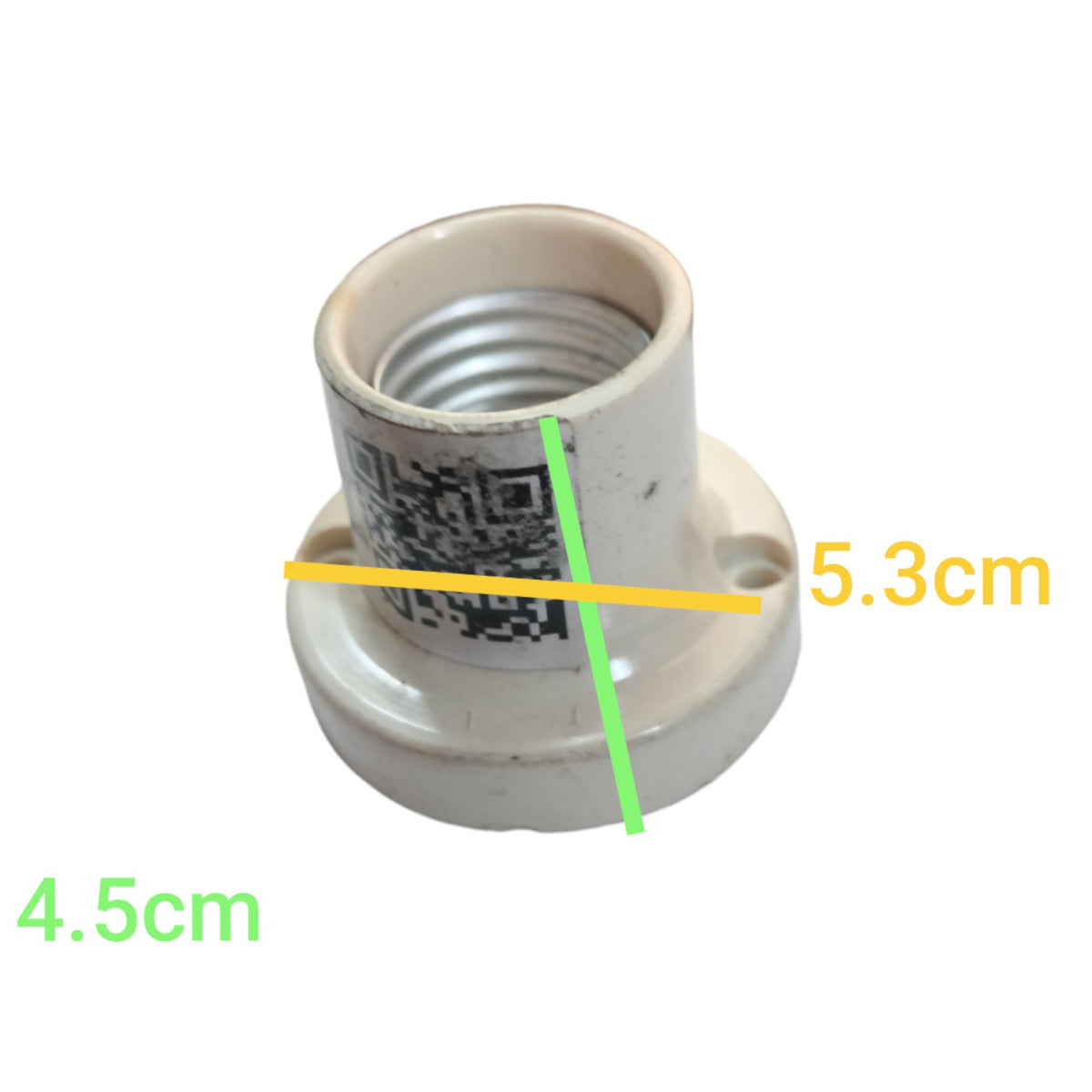 Kopez 5A 250V Ivory 2x2 E27 Plastic Receptacle KM2024 I Electx Electrical Supply