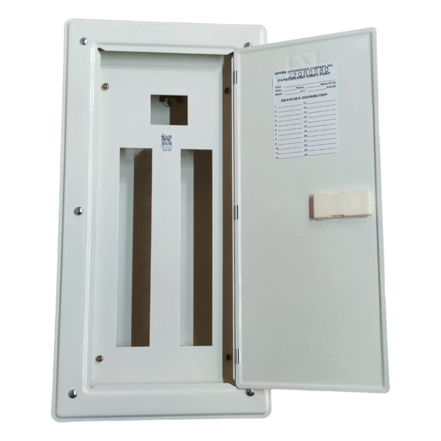 Koten 16 Branches Panel Board 2 Pole Main 2 Pole Branches for Miniature Circuit Breaker KTM1-2P16B Flush Mounted Type Metal Base Electx ELectrical SUpply