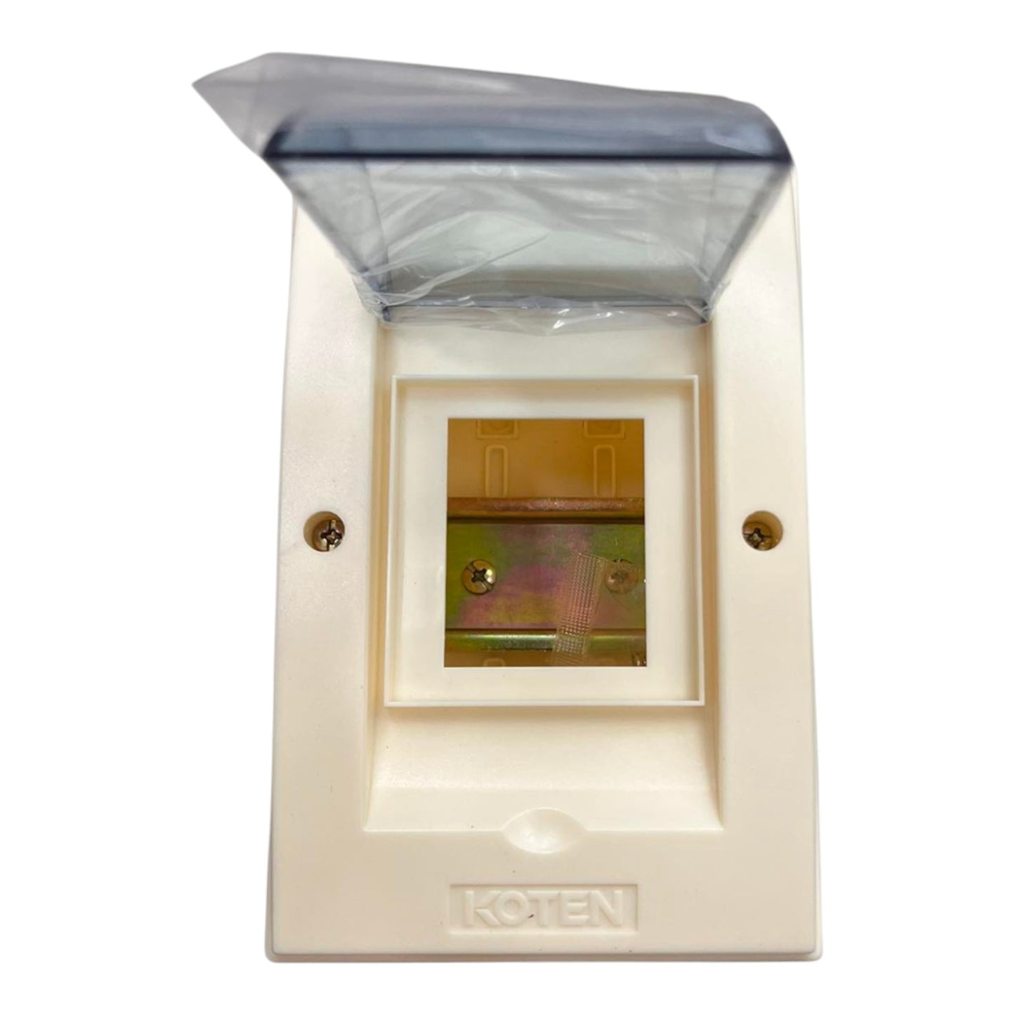 Koren pet door with a clear flap on a white background