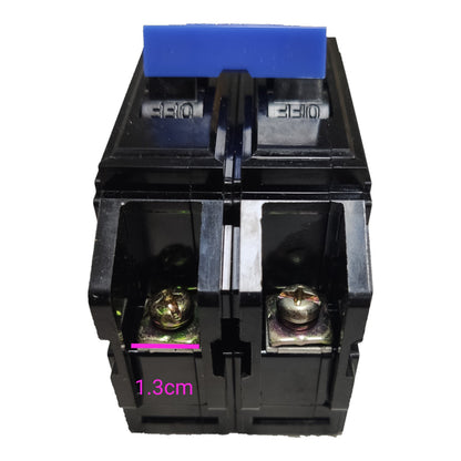 Koten 40A 2 pole circuit breaker with clear terminal connections for electrical installations