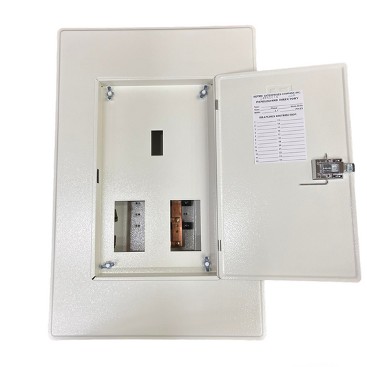 Electrical panel box with open cover on a white background Koten 4 Branches Panel Board Main 250SPS 2Pole for 2 Pole Bolt On Circuit Breaker PB250SP2P4B Electx Electrical Supply 