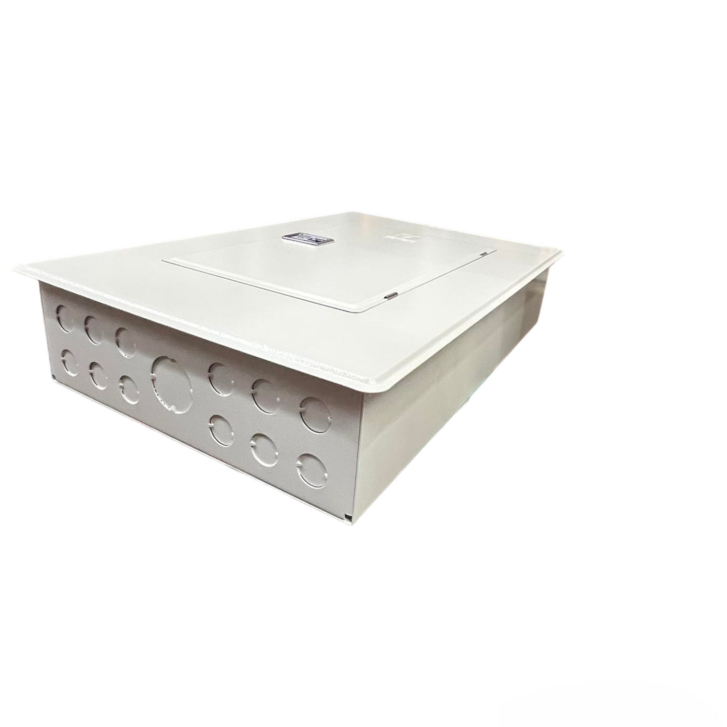 White rectangular box with circular patterns on a white background Koten 4 Branches Panel Board Main 250SPS 2Pole for 2 Pole Bolt On Circuit Breaker PB250SP2P4B Electx Electrical Supply 