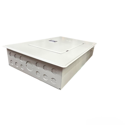 White rectangular box with circular patterns on a white background Koten 4 Branches Panel Board Main 250SPS 2Pole for 2 Pole Bolt On Circuit Breaker PB250SP2P4B Electx Electrical Supply 