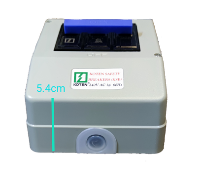 Koten 60A Circuit Breaker with Enclosure 3 Pole white safety breaker box with blue switch