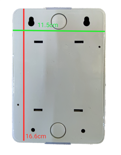 Koten 60A Circuit Breaker with Enclosure 3 Pole white mounting base measuring 16.6cm by 11.5cm