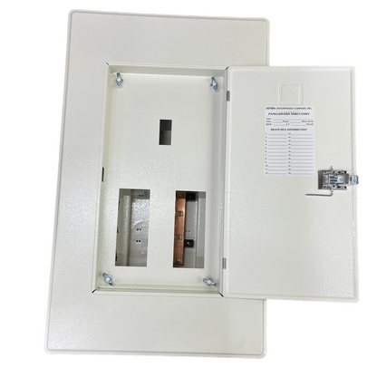 Electrical panel box with open door on a white background Koten 6 Branches Panel Board Main 250AF 2 Pole for 2 Pole Bolt On Circuit Breaker PB250SP2P6B Electx Electrical Supply