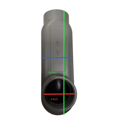 Black pipe with measurement markings on a white background