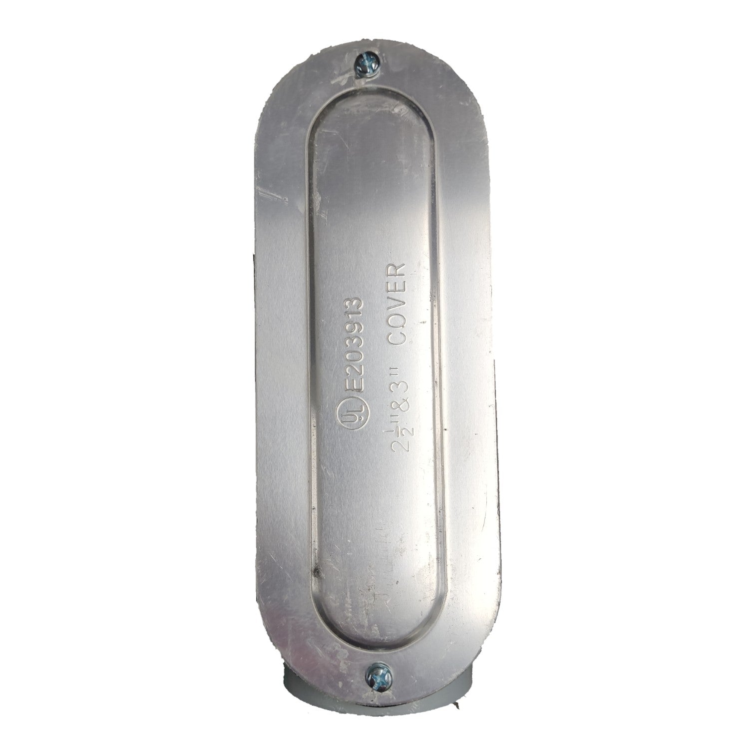 Metallic cylindrical object with 'Ecos' branding on a white background
