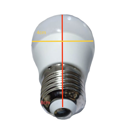 Light bulb with measurement markings on a white background