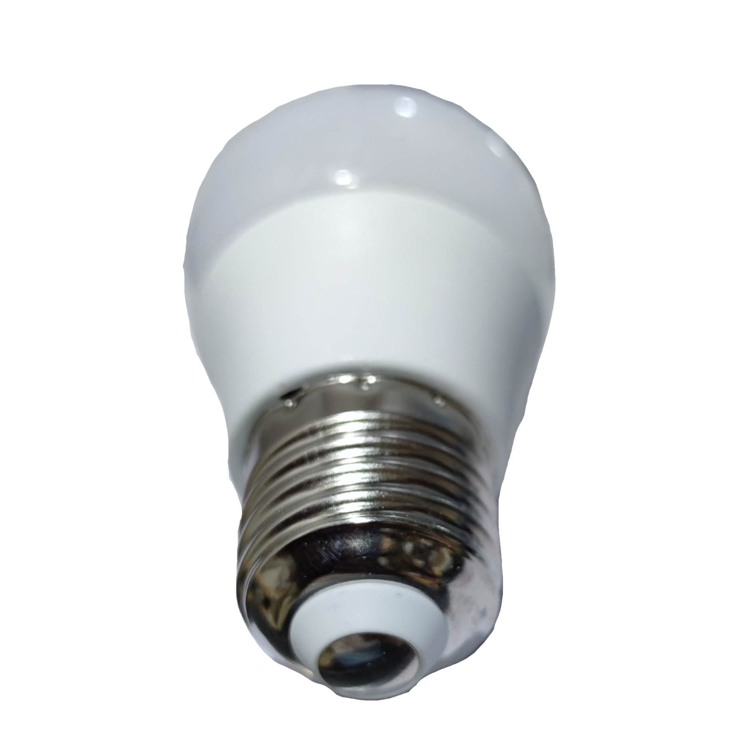 White light bulb on a white background