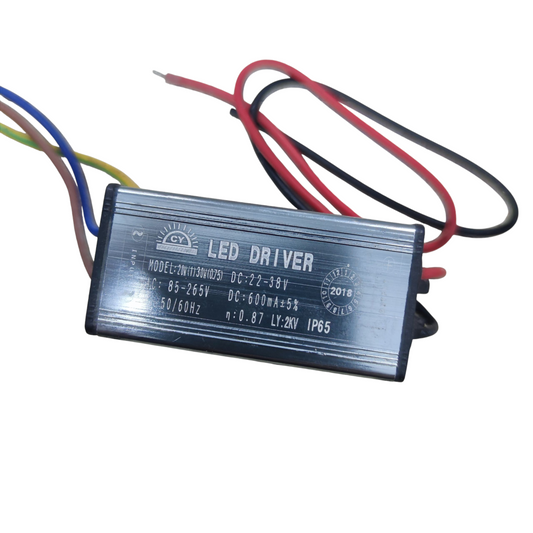 LED driver with wires on a white background