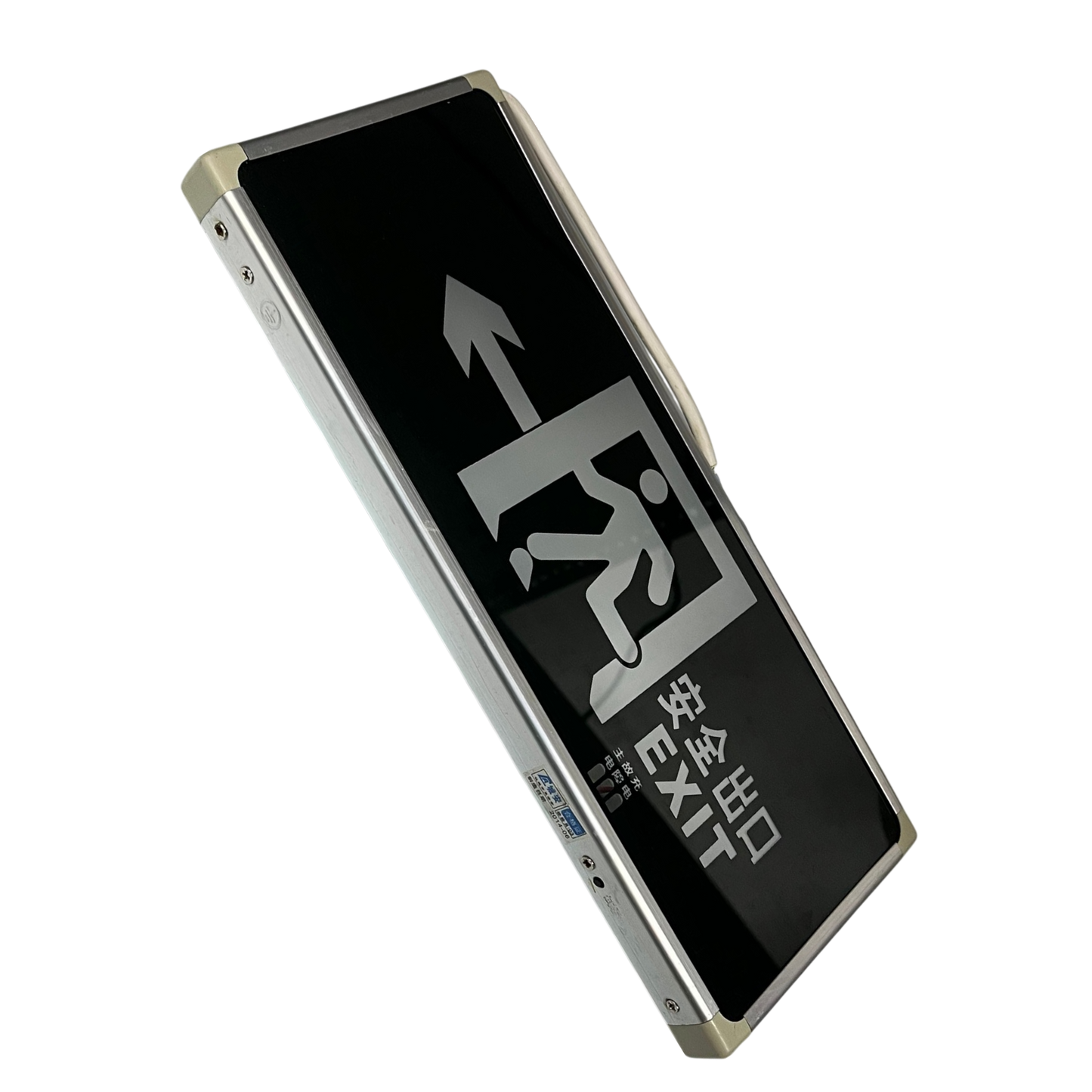 LED Exit Sign Left with Running Man Green Glass CA-BLZD-2LR0EI (D)SF