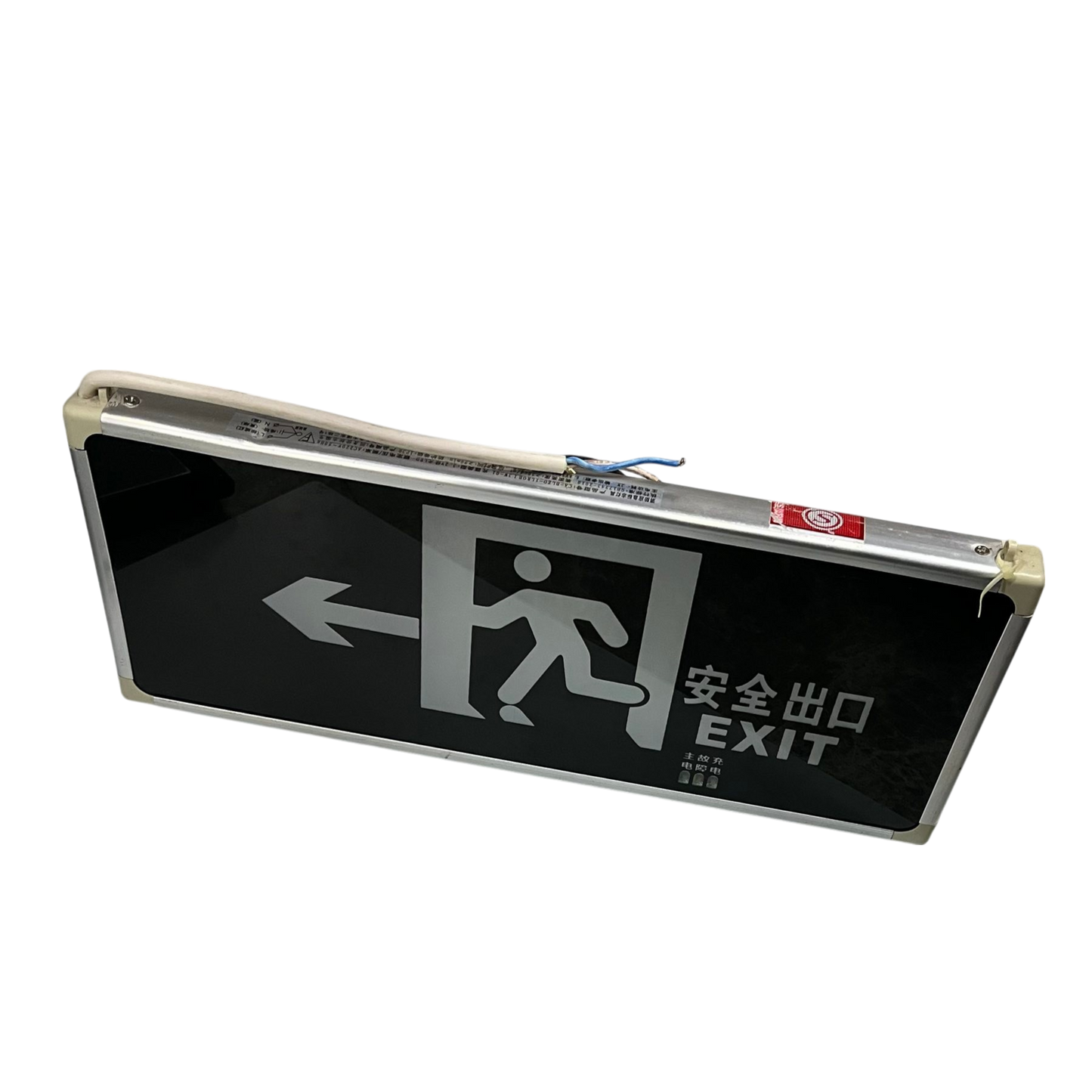 LED Exit Sign Left with Running Man Green Glass CA-BLZD-2LR0EI (D)SF