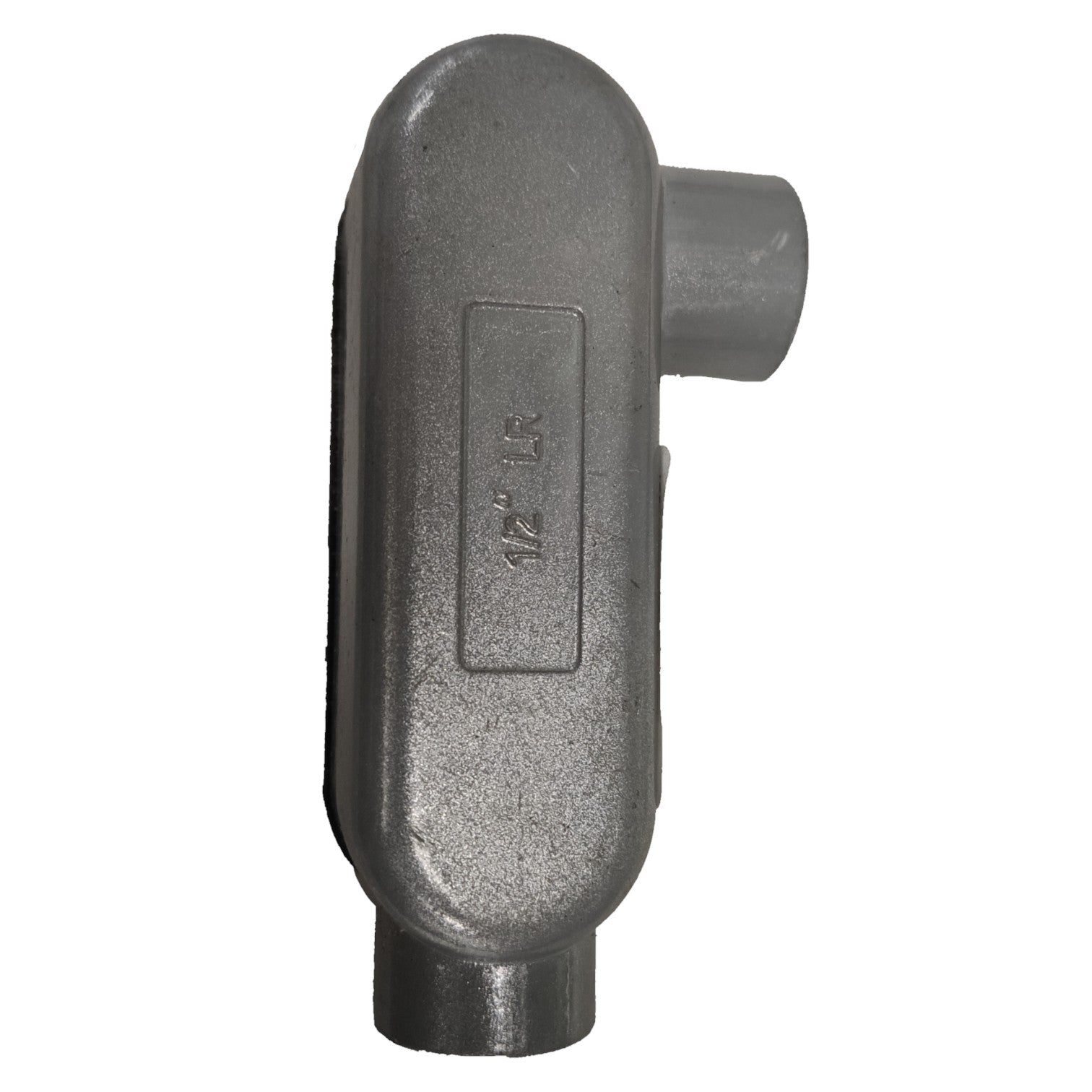 Gray metal valve handle with '12' marking on a white background