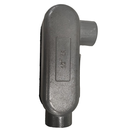 Gray metal valve handle with '12' marking on a white background